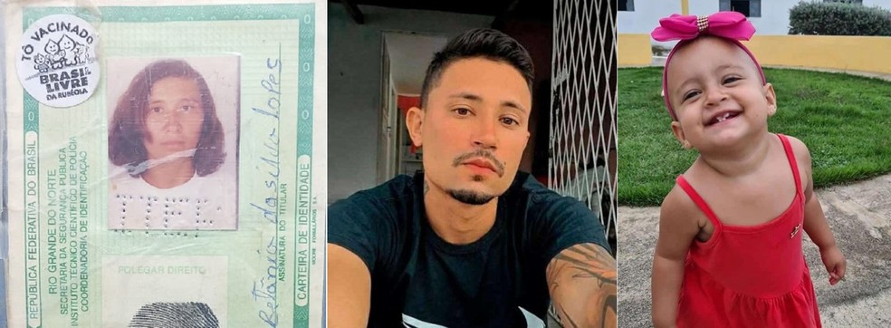 Homem é suspeito de matar cunhada, sobrinho e criança de 1 ano e 10 meses no RN — Foto: Cedida/Redes sociais/Redes sociais