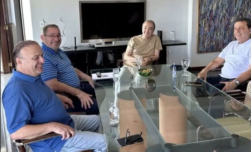 Paulinho, Wober, Agripino e Carlos se reuniram nesta segunda em Natal. Foto: Reprodução