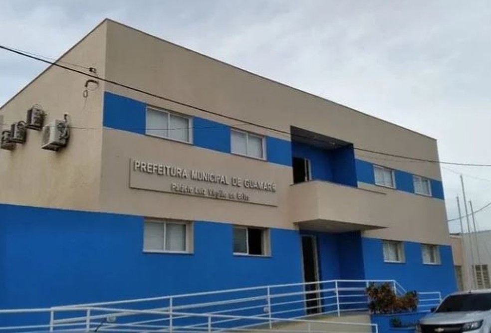 Prédio da prefeitura de Guamaré, no RN — Foto: Divulgação/Site da prefeitura de Guamaré