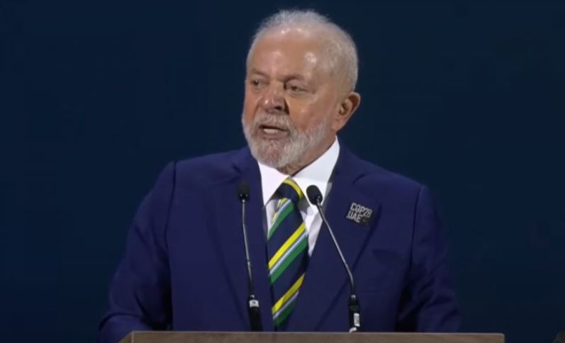 Presidente Lula discursa na COP 28, em Dubai, nos Emirados Árabes / Foto: Reprodução
