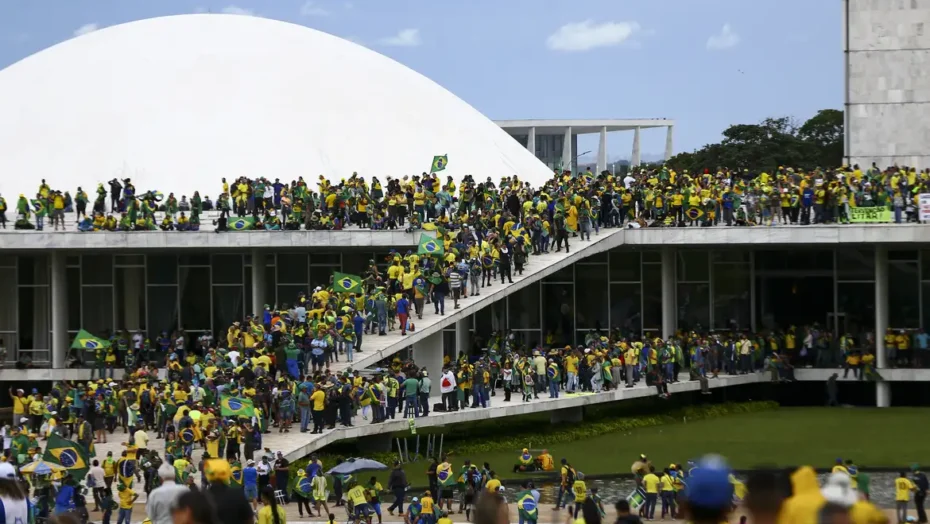 Congresso Nacional no dia 8 de janeiro / Foto: Marcelo Camargo - Agência Brasil