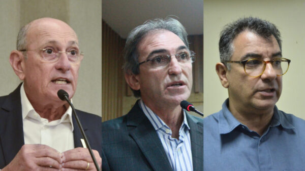 Roberto Serquiz, Marcelo Queiroz e José Vieira: presidentes de entidades do setor produtivo reprovam aumento no ICMS