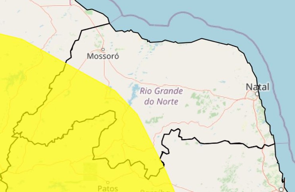 Inmet alerta para baixa umidade em 65 cidades do RN; veja lista — Foto: Foto: Divulgação/Inmet