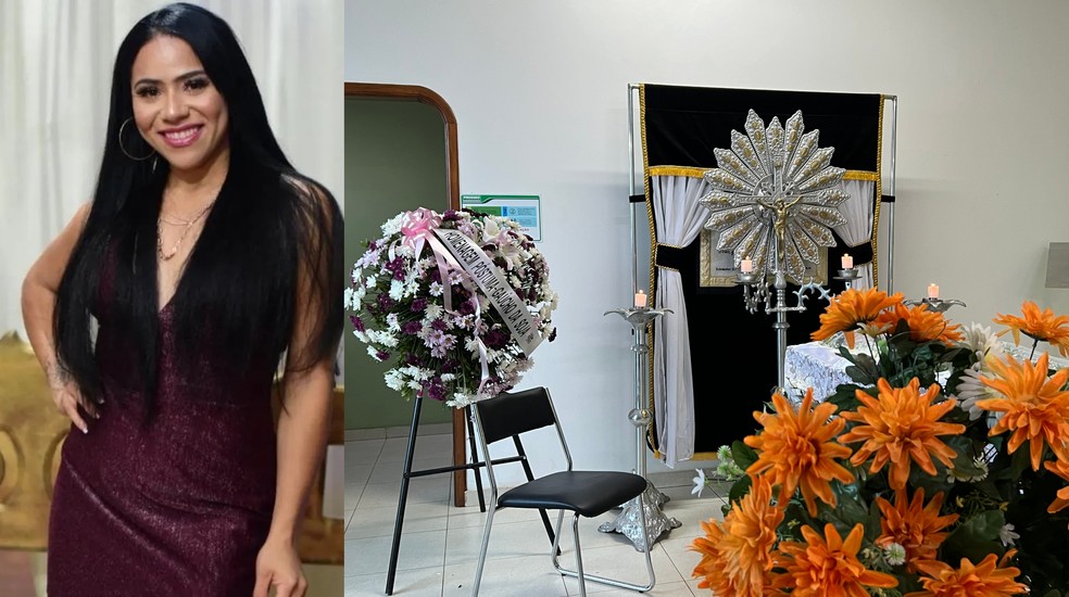 Velório começou neste sábado 15h30 em Boa Vista, Roraima — Foto: Reprodução/Redes sociais e Caíque Rodrigues/g1 RR