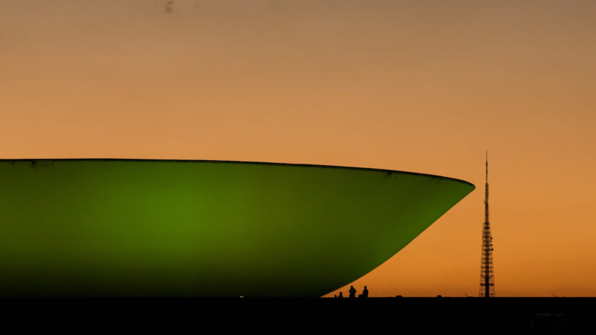 Por do sol no Congresso