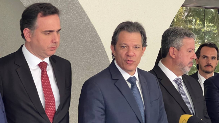 Fernando Haddad, Arthur Lira e Rodrigo Pacheco