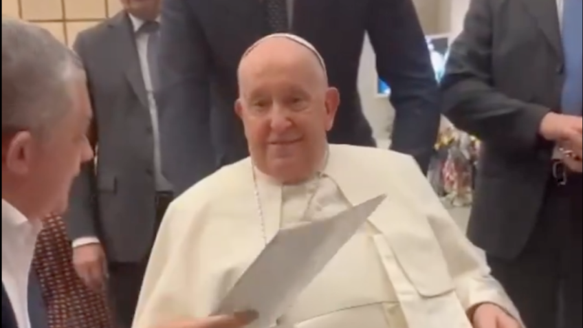 José Guimarães em visita ao papa Francisco