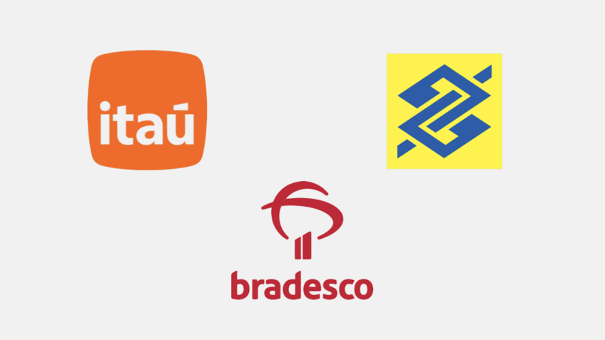 Logo do Itaú, BB e Bradesco