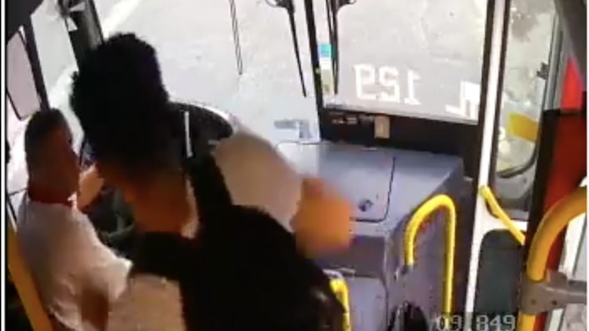 homem com faca ameaça motorista de ônibus