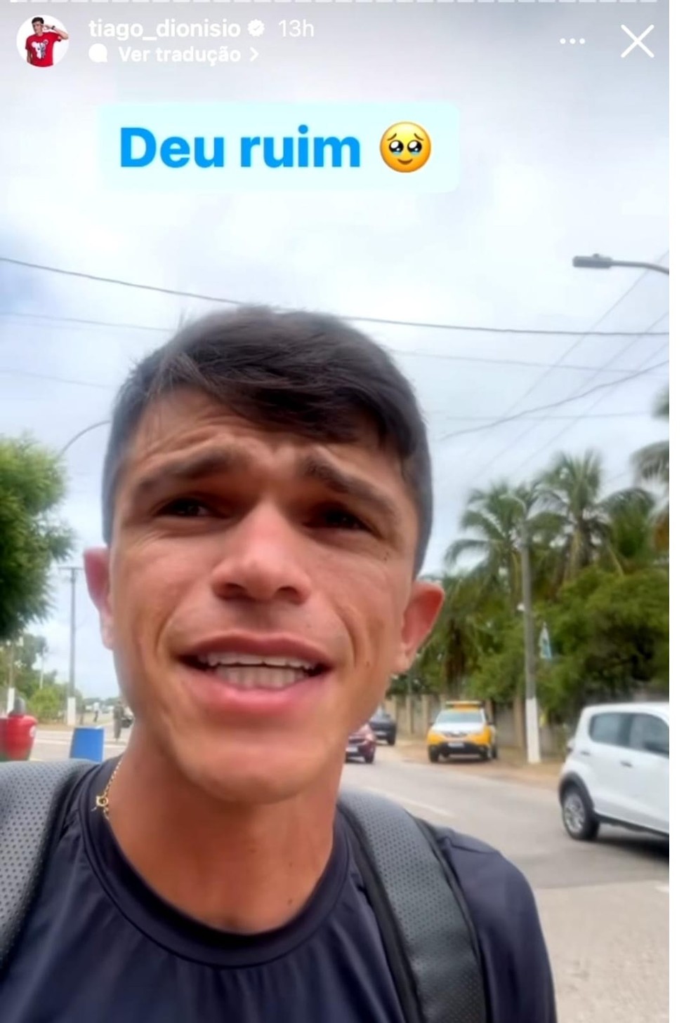 Influenciador e humorista Tiago Dionísio teve carro apreendido em blitz no RN — Foto: Reprodução