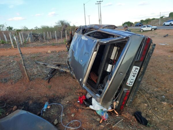 Idoso morreu após tombar carro no interior do RN — Foto: Cedida