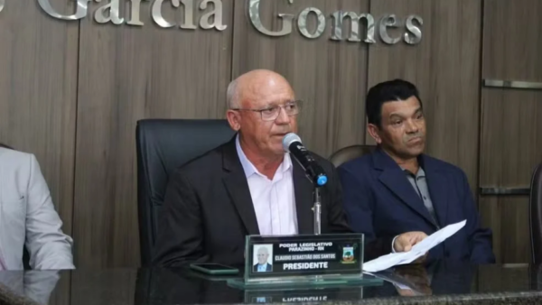 Cláudio Sebastião é o presidente da Câmara de Vereadores de Parazinho. Foto: Câmara de Parazinho.
