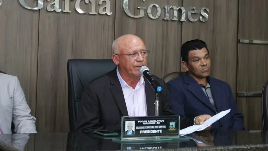 Cláudio Sebastião é o presidente da Câmara de Vereadores de Parazinho. Foto: Câmara de Parazinho.