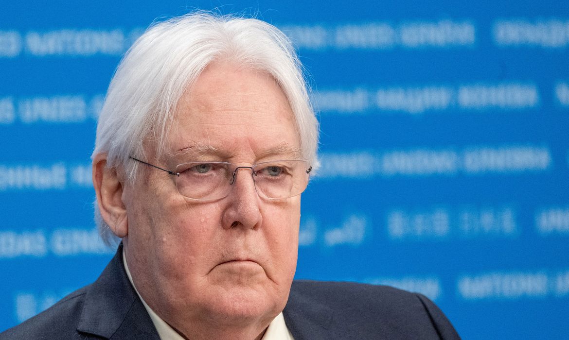 Martin Griffiths em Genebra
7/2/2024   REUTERS/Denis Balibouse