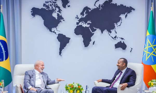 16.02.2024 - Presidente da República, Luiz Inácio Lula da Silva, durante reunião privada com o Primeiro-Ministro da Etiópia, Abiy Ahmed, no Gabinete do Primeiro-Ministro. Adis Abeba - Etiópia.Foto: Ricardo Stuckert / PR