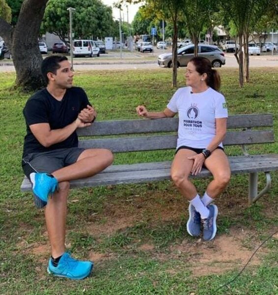 Ayrton Freire e Magna da Silva vão correr a maratona nas Olimpíadas de Paris — Foto: Cedida