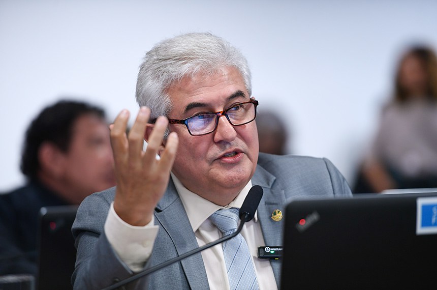 Em pronunciamento, à bancada, senador Astronauta Marcos Pontes (PL-SP).