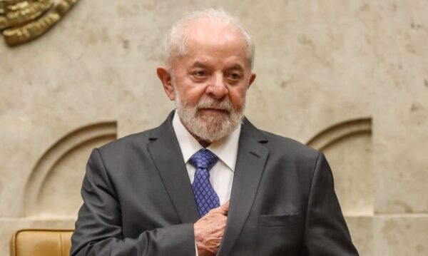 Brasília (DF), 22/02/2024, O Supremo Tribunal Federal (STF) realiza sessão solene de posse do novo ministro da Corte, Flávio Dino. Na foto o presidente Lula. Foto: Valter Campanato/Agência Brasil