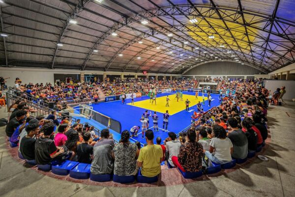 Palácio dos Esportes recebe dois jogos da Superliga B de vôlei — Foto: Gabriel Leite