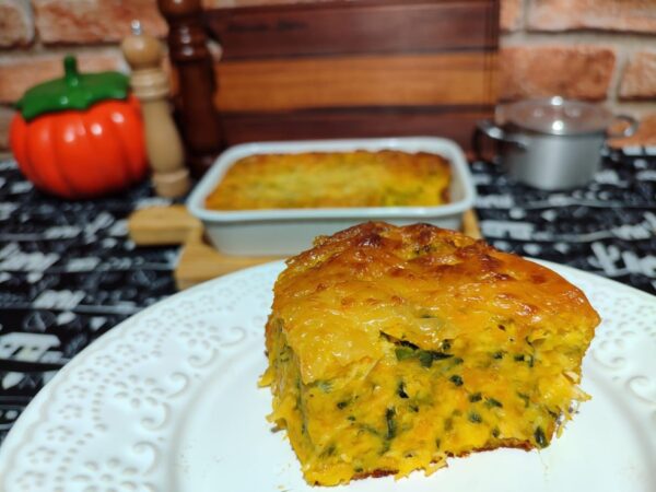 Torta de jerimum com frango e tapioca — Foto: Inter TV Costa Branca