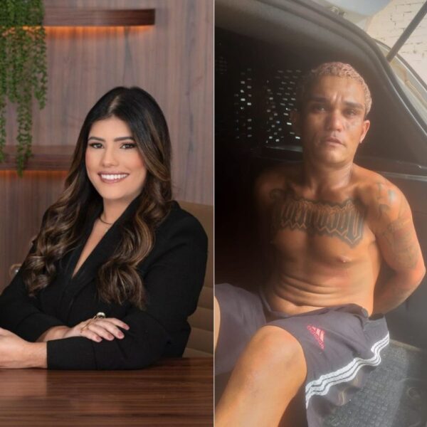 Advogada Brenda e cliente dela, Gordinho da Batata, suspeito de matar vaqueiro, foram mortos a tiros — Foto: Divulgação