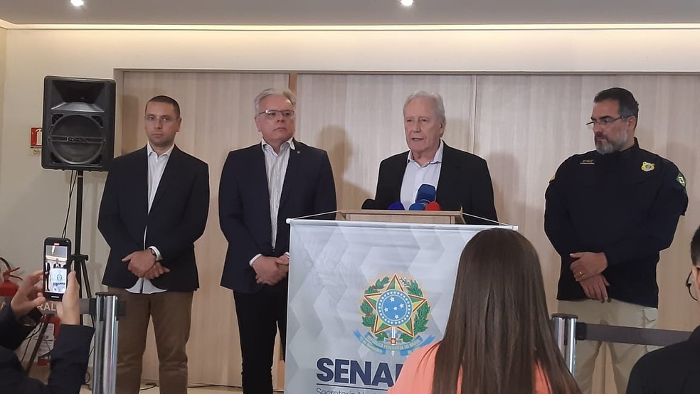 Lewandowski diz que não pode afirmar que houve conivência na fuga dos presos de Mossoró e que todas as hipóteses estão sendo investigadas — Foto: Sérgio Henrique Santos/Inter TV Cabugi