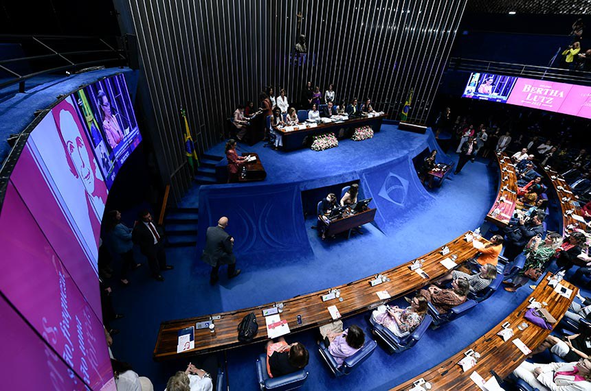 Mesa:
jornalista, coordenadora da Frente de Evangélicos pelo Estado de Direito, Nilza Valeria Zacarias;
diretora-geral do Senado Federal, Ilana Trombka;
presidente do Supremo Tribunal Federal (STF), ministra Rosa Weber;
líder da Bancada Feminina do Senado Federal, senadora Eliziane Gama (PSD-MA);
presidente do Senado Federal, senador Rodrigo Pacheco (PSD-MG);
secretária-geral-adjunta da Mesa do Senado Federal, Sabrina Silva Nascimento;
procuradora especial da Mulher do Senado Federal, senadora Leila Barros (PDT-DF);
cientista política e especialista em segurança pública e política de drogas, cofundadora e presidente do Instituto Igarapé, Ilona Szabó de Carvalho.