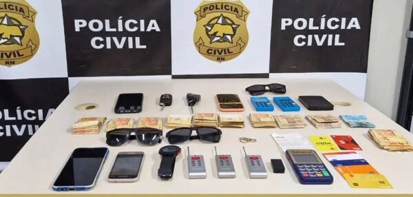 Material apreendido com suspeitos na Grande Natal — Foto: Polícia Civil/Divulgação