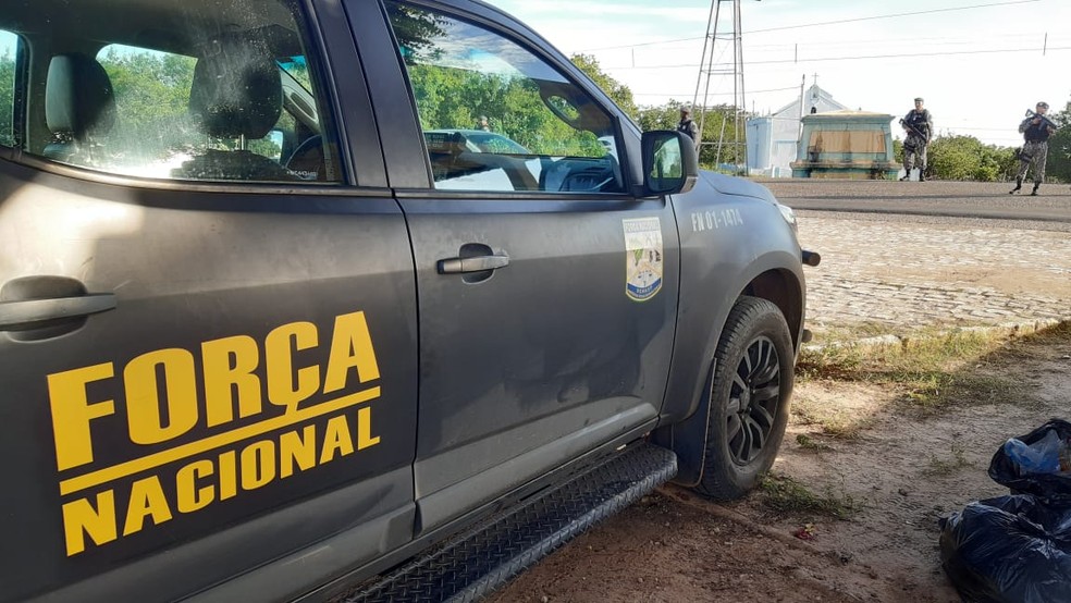 Força Nacional dá apoio a buscas por fugitivos de Mossoró — Foto: Sérgio Henrique Santos/Inter TV Cabugi