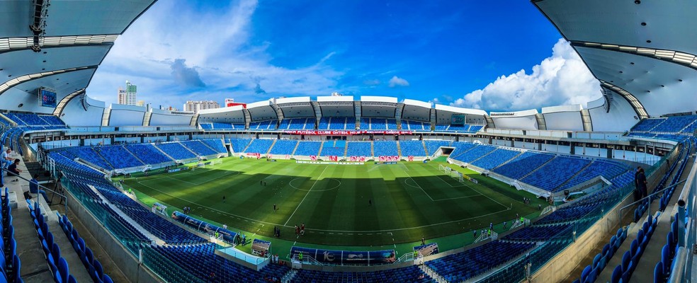 Jogo de ida acontece na Arena das Dunas, em Natal  — Foto: Alexandre Lago