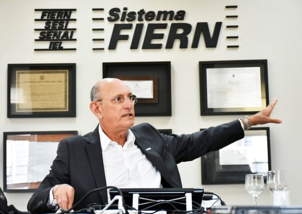 Presidente da Fiern quer aumentar a base sindical da entidade e trazer mais indústrias para o RN. Contrário ao aumento do ICMS, Serquiz afirma que o problema do Estado não é arrecadação, é despesa e gasto