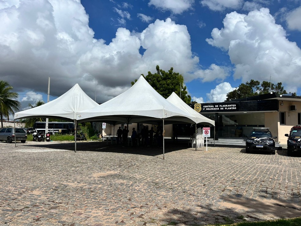 Delegacia de plantão em Natal — Foto: Vinícius Marinho/Inter TV Cabugi