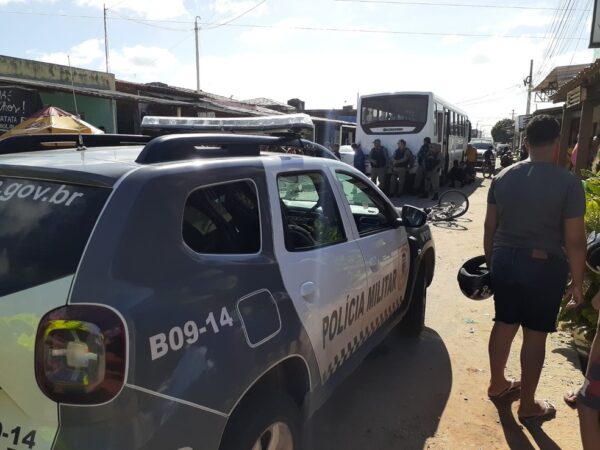 Acidente aconteceu em Felipe Camarão, na Zona Oeste de Natal — Foto: Sérgio Henrique Santos/Inter TV Cabugi