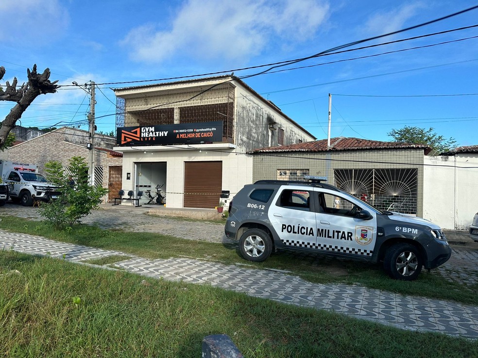 Personal foi executado a tiros ao abrir academia em Caicó — Foto: Cardoso Silva/Inter TV Costa Branca
