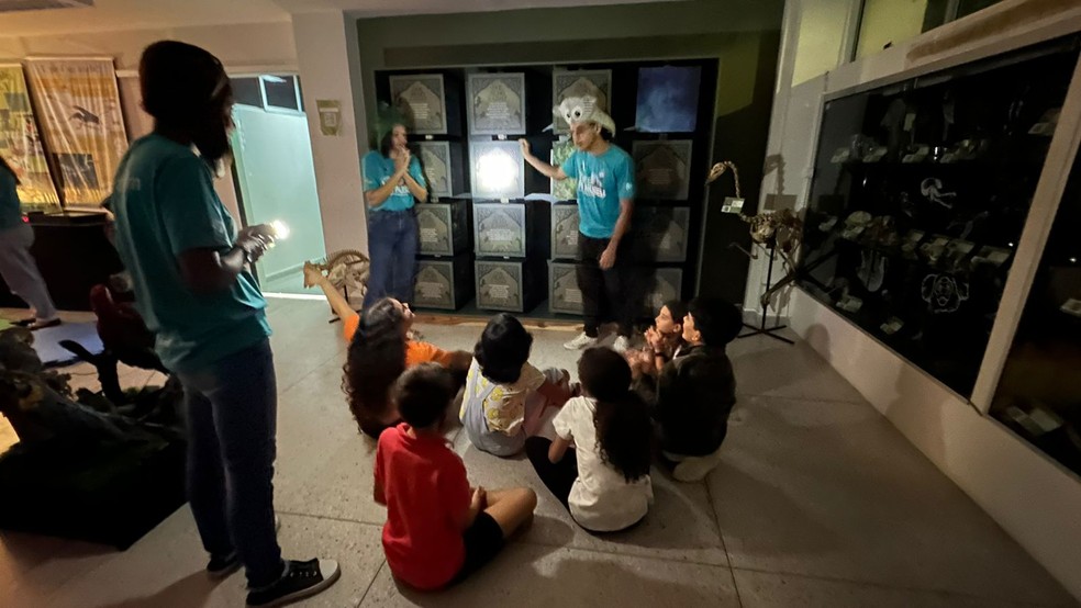 Crianças passam a noite em museu em iniciativa da UFRN — Foto: Kleber Teixeira/Inter TV Cabugi