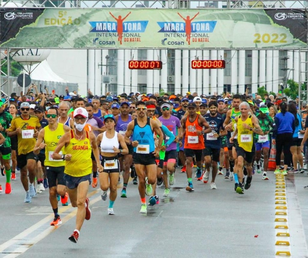 Maratona Internacional da Cidade do Natal tem largada na Arena das Dunas — Foto: Divulgação