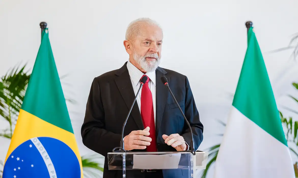 Itália 15.06.2024 - Presidente da República, Luiz Inácio Lula da Silva, durante Entrevista coletiva à imprensa, no Hotel Scoglio degli Achei. Carovigno – ItáliaFoto: Ricardo Stuckert / PR