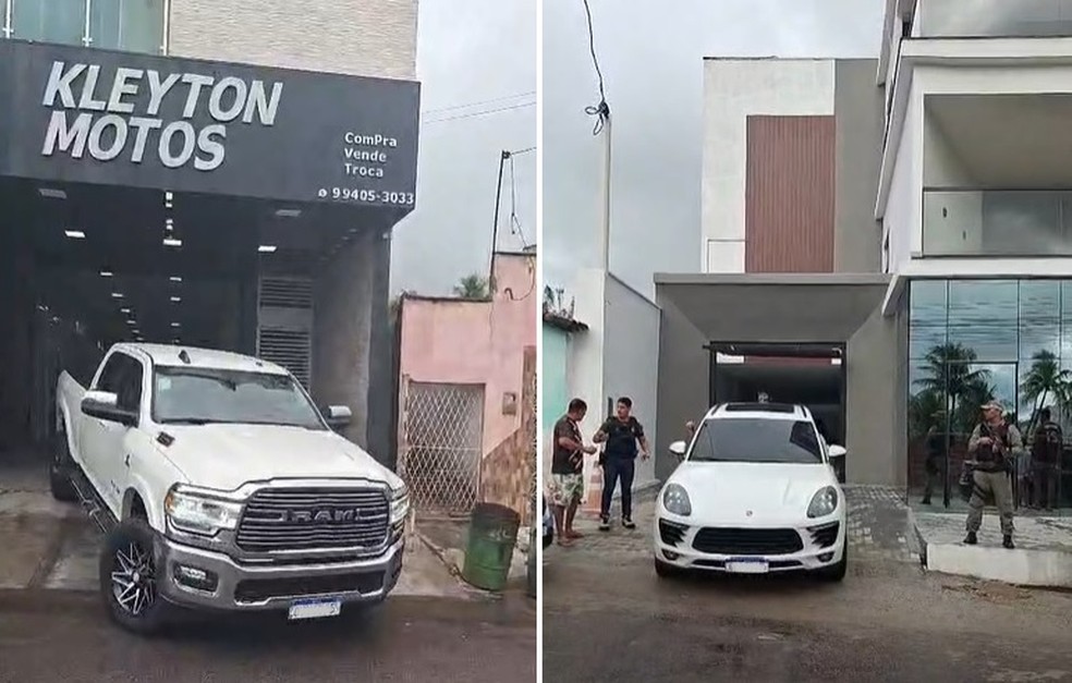 Operação apreendeu carros de luxo, motocicletas com sinais de adulteração, munições, carregadores de pistola e vasta quantia em dinheiro — Foto: Polícia Civil/Divulgação