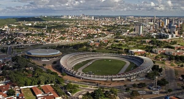 Estádio Machadão, derrubado para construção da Arena das Dunas, em Natal — Foto: Canindé Soares/ARQUIVO
