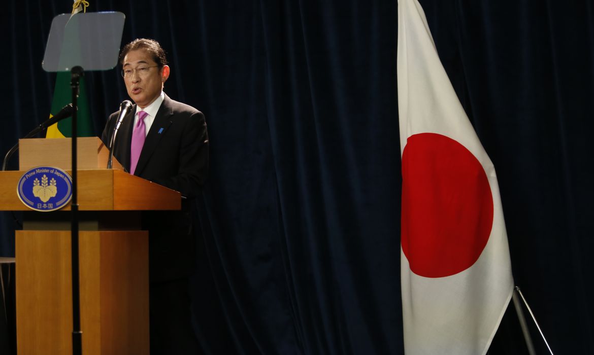 São Paulo (SP) 04/05/2024 - Entrevista coletiva com Primeiro Ministro japonês Fumio Kishida , no hotel Tivoli Mofarrej.Foto: Paulo Pinto/Agência Brasil