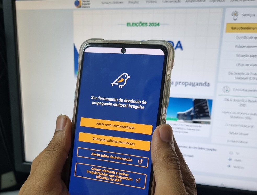 Aplicativo é simples e pode ser utilizado por meio de login no Gov.br ou e-título — Foto: Victor Lebre/g1