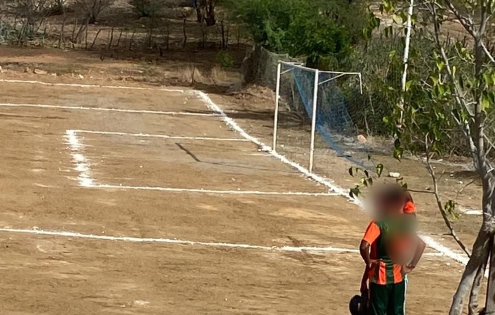 Campo onde crime aconteceu em Currais Novos, na tarde de sábado (7). — Foto: Redes sociais